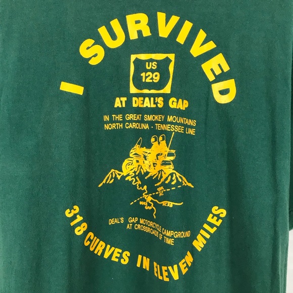 Vintage 1990s I Survived Great Smoky Mountain T-Shirt - Picture 2 of 4